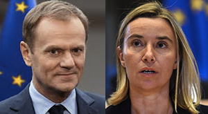 Donald Tusk et Federica Mogherini