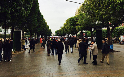 Faible participation a la marche contre le terrorisme 