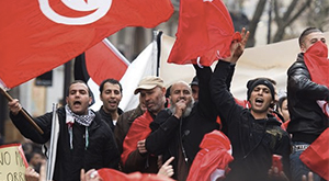 Manifestation de Tunisiens en France