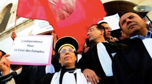 Manifestation de magistrats à Tunis