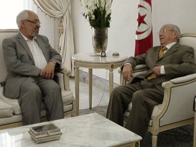 Ghannouchi chez Caïd Essebsi, en juin 2011: ces deux hommes se parleront-ils un jour