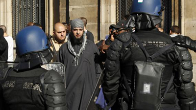 Manifestation de salafistes en France.