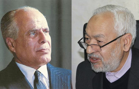 Habib Bourguiba Rached Ghannouchi