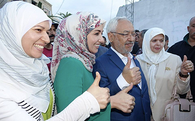 Ghannouchi-sa-femme-et-ses-filles