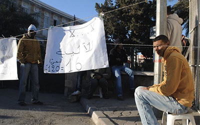 Sit-in-de-diplomes-chomeurs-a-Gafsa