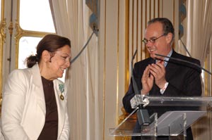 Leila Menchari et Frédéric Mitterrand