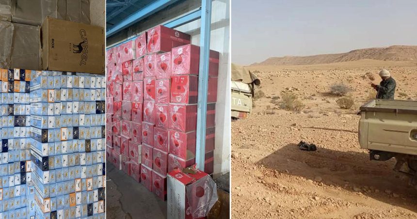 Tataouine : Saisie de 57500 paquets de cigarettes de contrebande (Douane tunisienne)