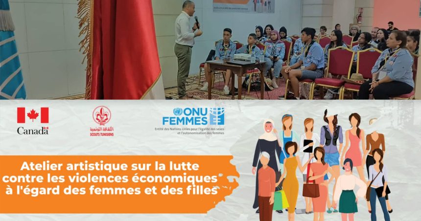 Hammamet : Atelier d’art pour lutter contre les violences faites aux femmes avec la participation de jeunes scouts et d’artistes plasticiens