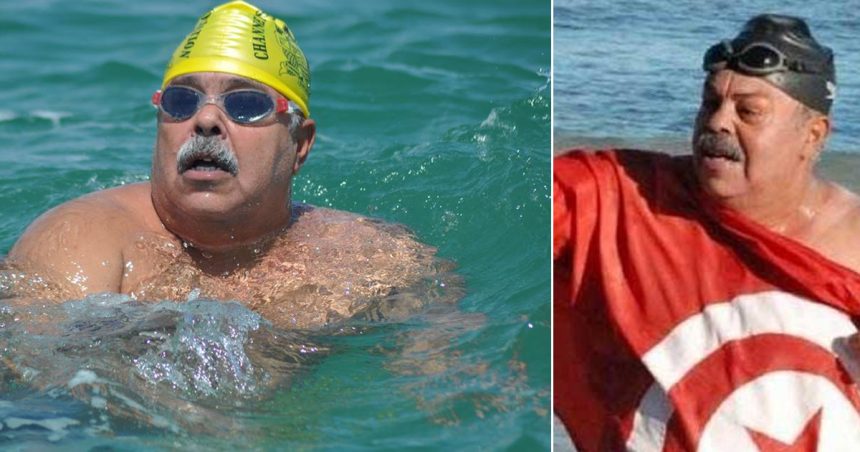 Nouveau record pour le Tunisien Nejib Belhedi : 155 Km de nage libre non-stop de Pantelleria à Hammamet (Vidéo)