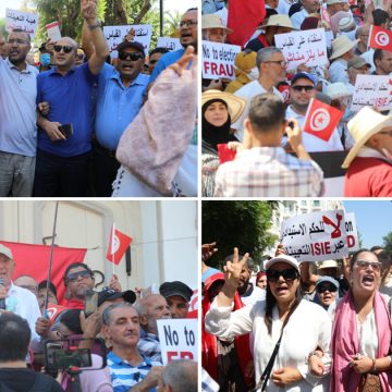 Tunis : Retour en images sur la marche du Front de Salut national contre le référendum du 25 juillet