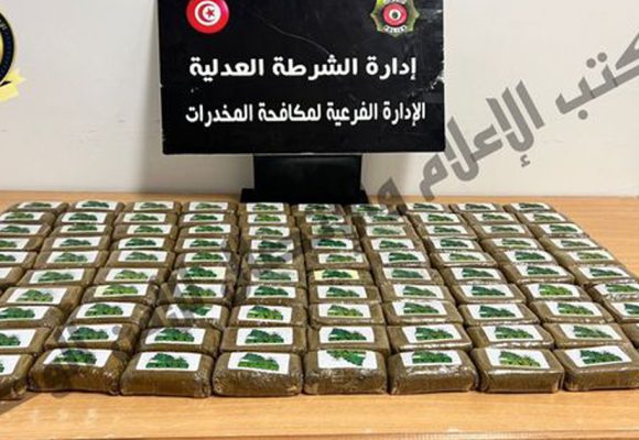 Tunisie : Saisie de 100 plaquettes de cannabis, deux suspects arrêtés à Hammam-Lif