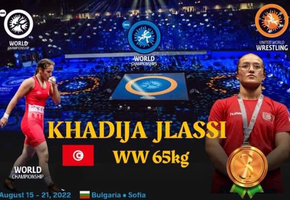 La Tunisienne Khadija Jelassi décroche le bronze au championnat du monde de Lutte en Bulgarie