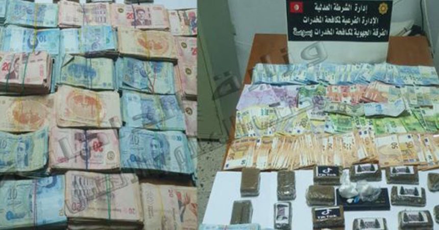 Monastir : Un dealer de cocaïne et de cannabis arrêté en possession de devises et de plus de 78.000 DT