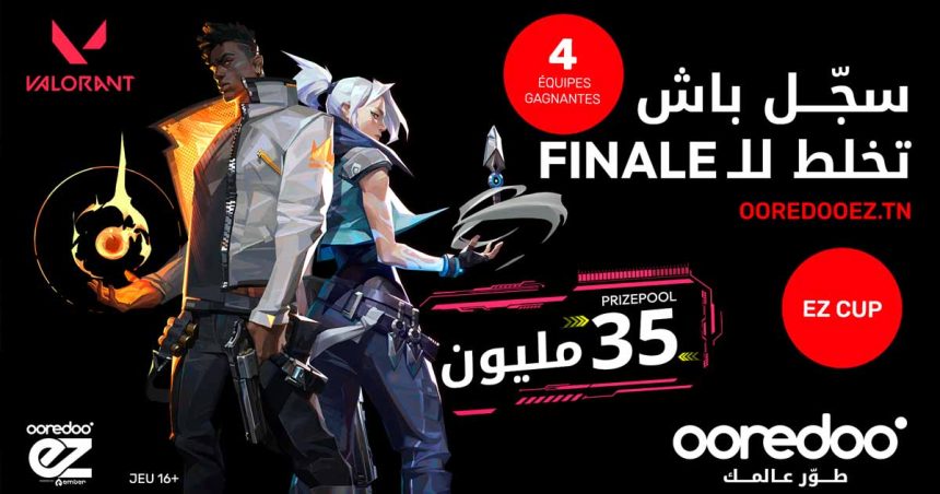 OoredooEZ CUP : Plus de 35.000 dinars à gagner dans le tournoi Valorant avec Ooredoo