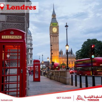 Tunisair : Avis aux voyageurs à destination et en provenance de Londres
