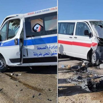 Kasserine : 3 morts et 9 blessés dans une collision entre une ambulance et un louage