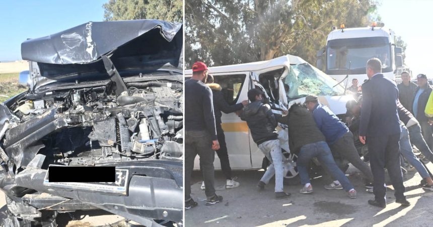 Jendouba : Cinq blessés dans un accident impliquant 3 véhicules