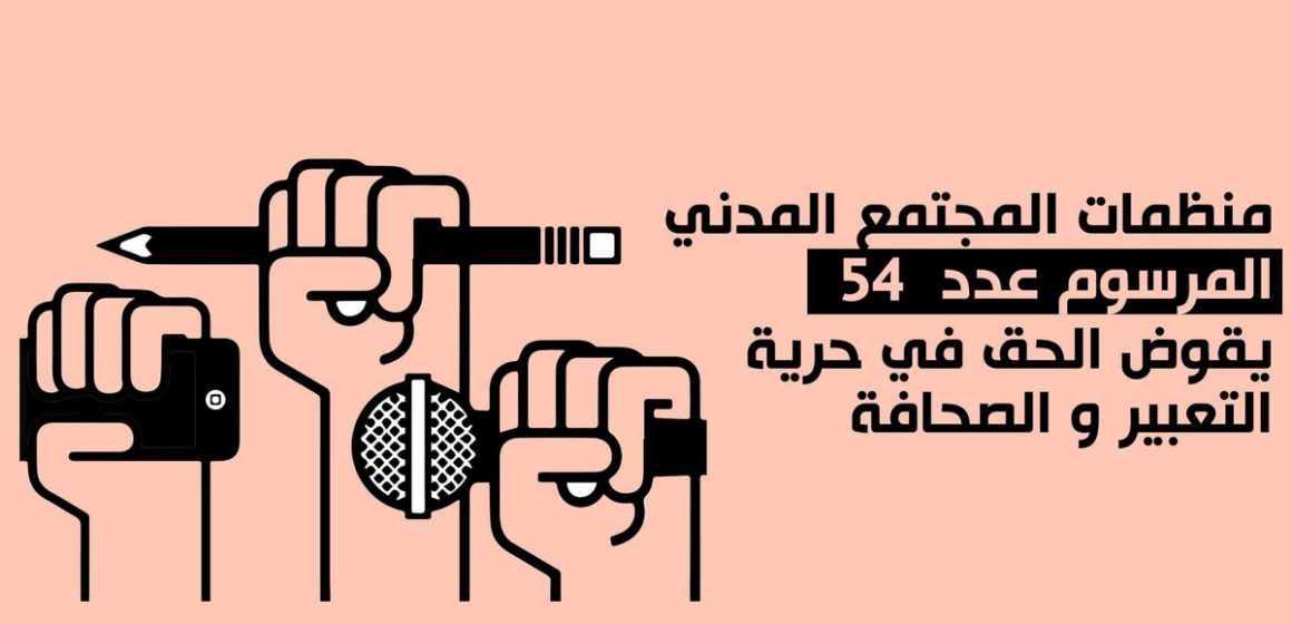 Liberté d’expression en Tunisie : Des organisations lancent une campagne pour le retrait du décret 54