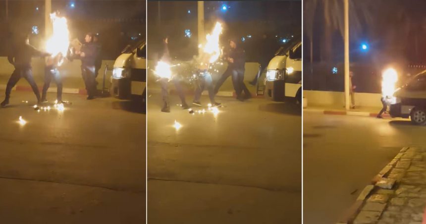 Un homme met le feu à son corps devant le siège du gouvernorat à Nabeul