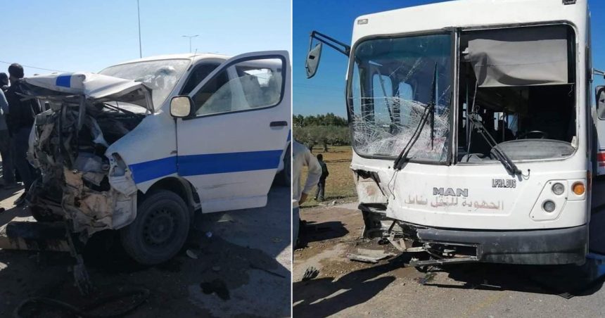 Nabeul : 14 blessés dans une collision entre un louage et un bus