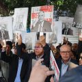 Tunis : Devant le ministère de la Justice, l’opposition réclame la libération «des prisonniers politiques» (Photos)