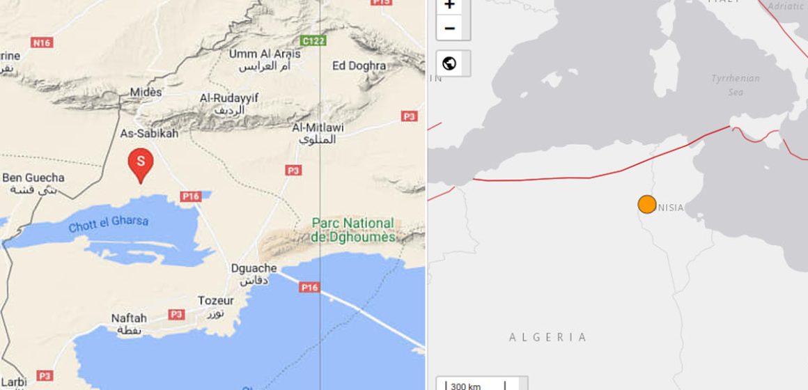Tunisie : Une secousse tellurique de magnitude 4,9 degrés enregistrée à Tozeur