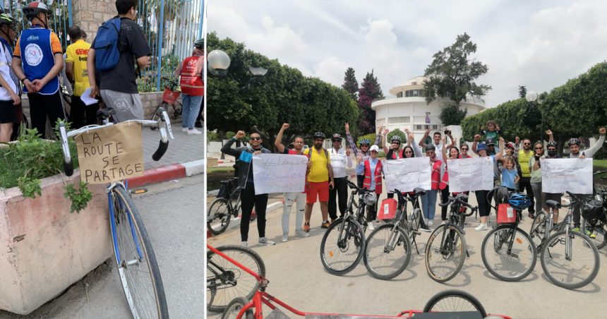 En images, Vélorution manifeste contre les pratiques de la mairie de l’Ariana