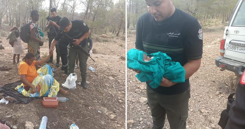 Kasserine : La GN secourt une migrante qui venait d’accoucher à Jebel Dernaya ! (Photos)