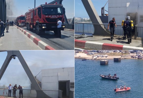 Tunisie : L’incendie du pont mobile de Bizerte maîtrisé
