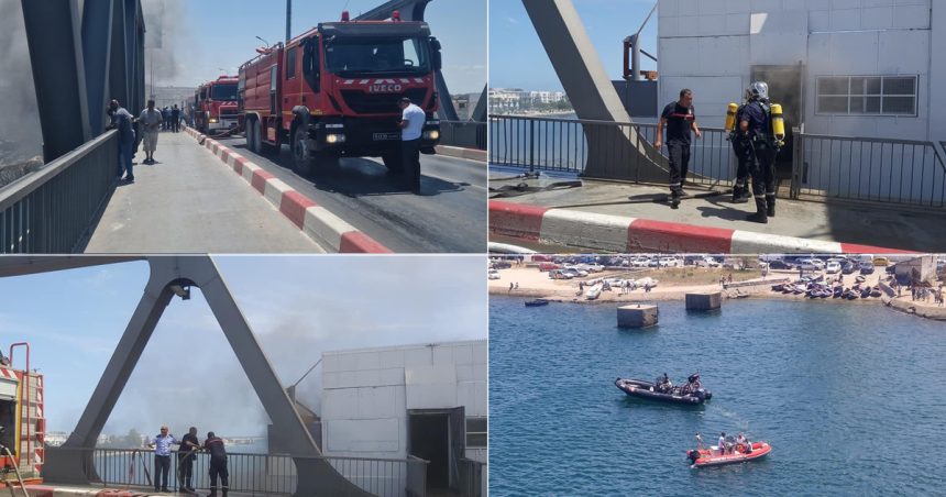 Tunisie : L’incendie du pont mobile de Bizerte maîtrisé