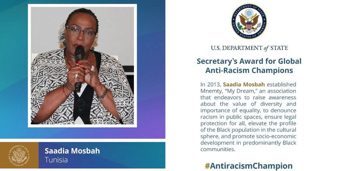 Championne de l’antiracisme en Tunisie, Saadia Mosbah distinguée aux Etats-Unis