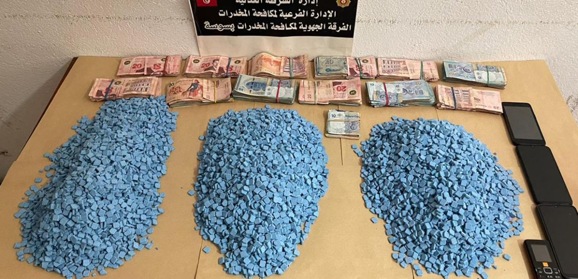 Trafic de drogue : 15.000 comprimés d’ecstasy, deux fusils et des munitions saisis à Sousse