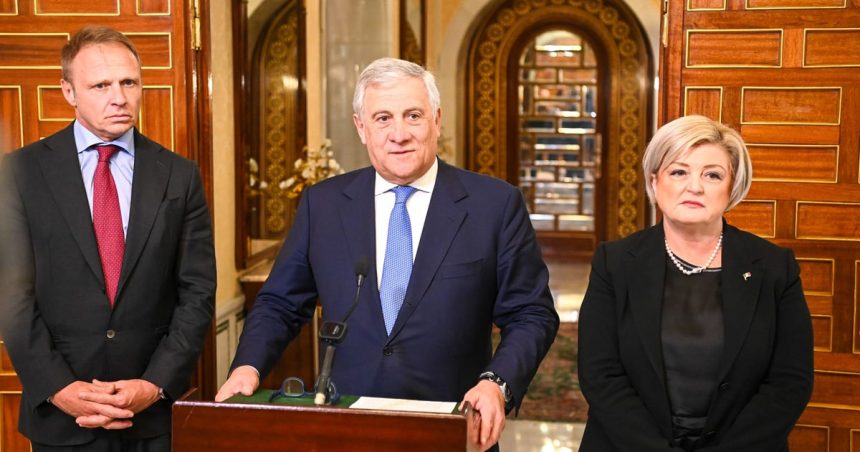 Israël-Palestine : Tajani souligne à Tunis l’adhésion de l’Italie à la solution à deux Etats