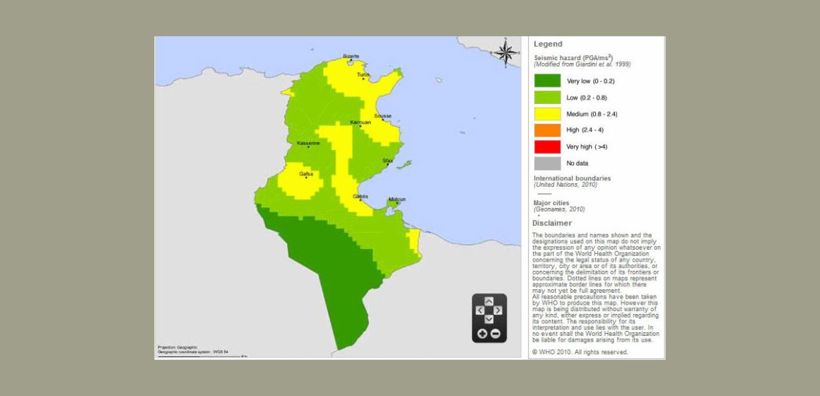 L’activité sismique en Tunisie est classée «faible» à «modérée»