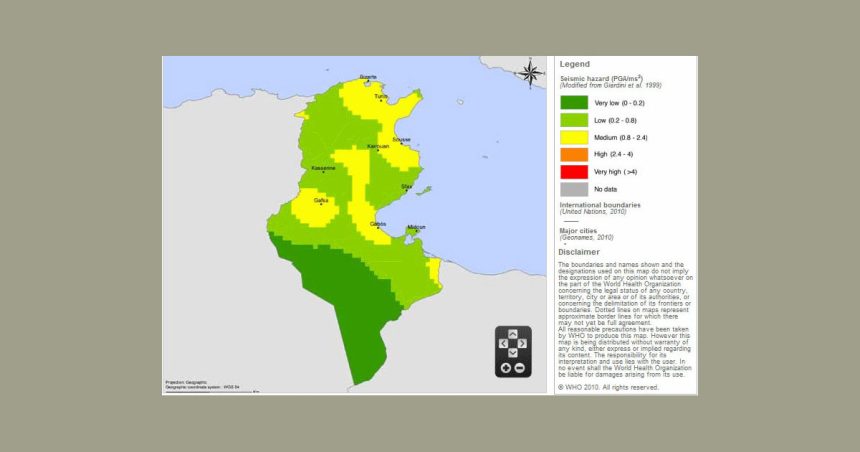 L’activité sismique en Tunisie est classée «faible» à «modérée»