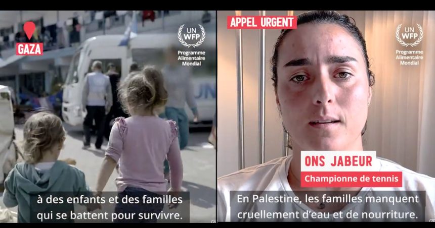 Solidarité Palestine-PAM : Ons Jabeur lance un appel urgent aux dons (Vidéo)