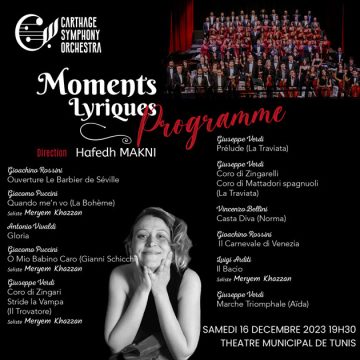 Carthage Symphony Orchestra : Voyage à travers l’opéra italien au Théâtre municipal de Tunis