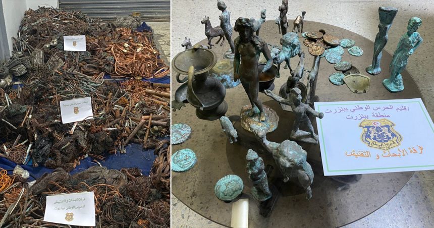 Un réseaux de trafic de pièces archéologiques et de vol de cuivre démantelé à Bizerte