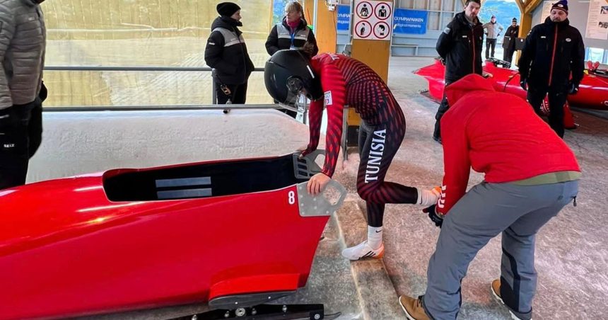 L’équipe de Tunisie de bobsleigh aux JO de la jeunesse d’hiver en Corée du Sud