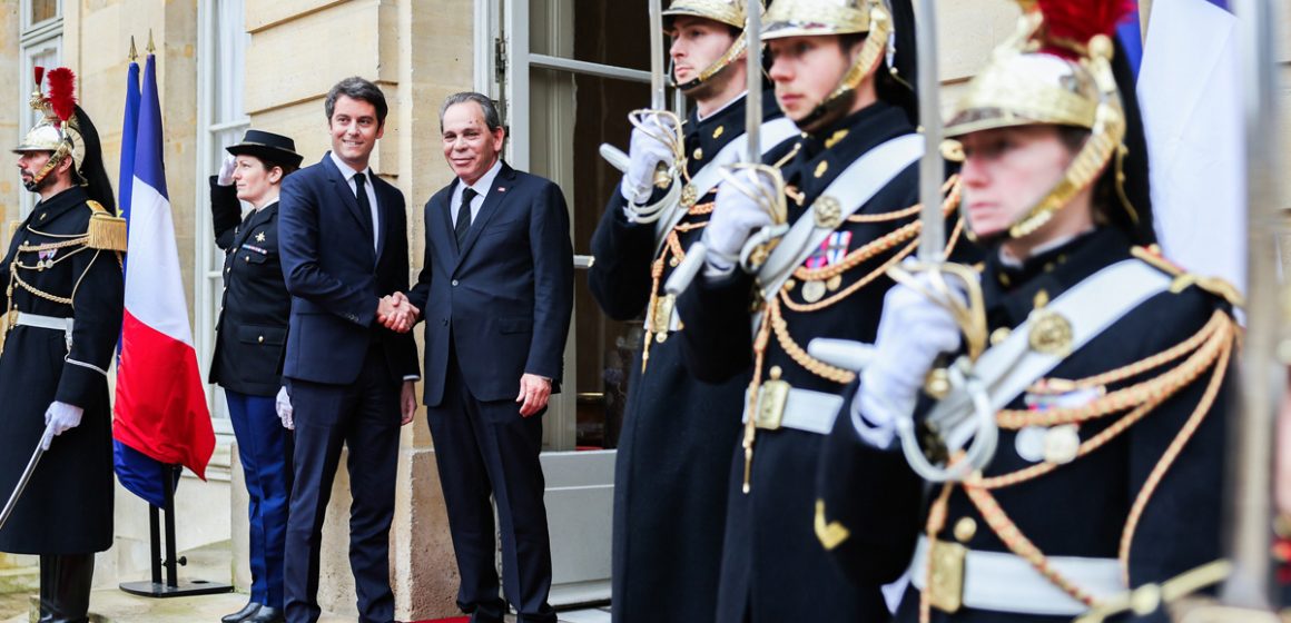 Tunisie-France : Déclaration conjointe de Gabriel Attal et Ahmed Hachani à Paris