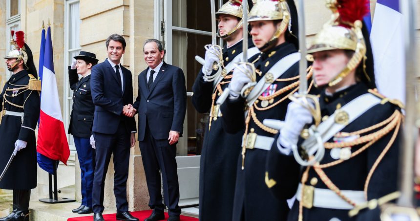 Tunisie-France : Déclaration conjointe de Gabriel Attal et Ahmed Hachani à Paris