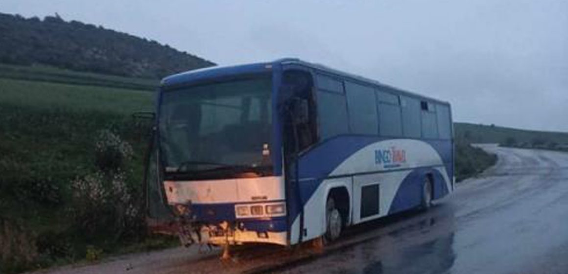 Mateur : Douze blessés dans le dérapage d’un bus transportant des ouvriers