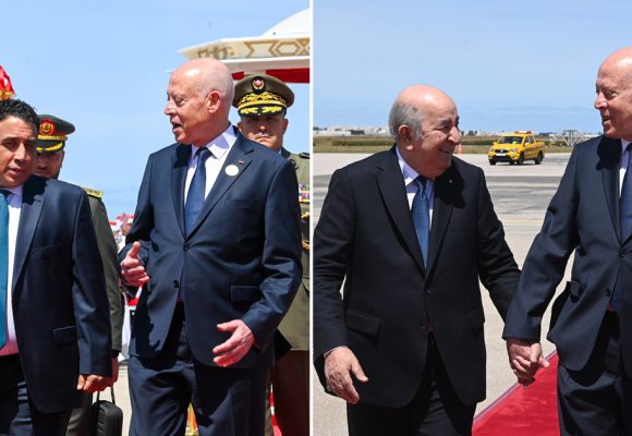 Sommet Tunisie-Algérie-Libye : Tebboune et El-Menfi reçus par Saïed