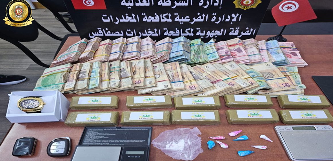 Sfax : Deux individus arrêtés pour trafic de drogue et blanchiment d’argent