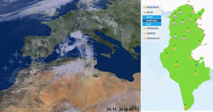 Tunisie : baisse des températures et temps variable jeudi et vendredi