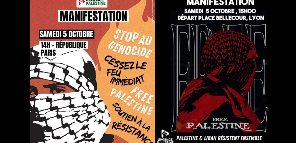 Manifestations à Paris et Lyon : Stop au génocide à Gaza !