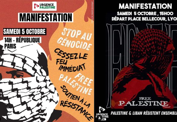 Manifestations à Paris et Lyon : Stop au génocide à Gaza !