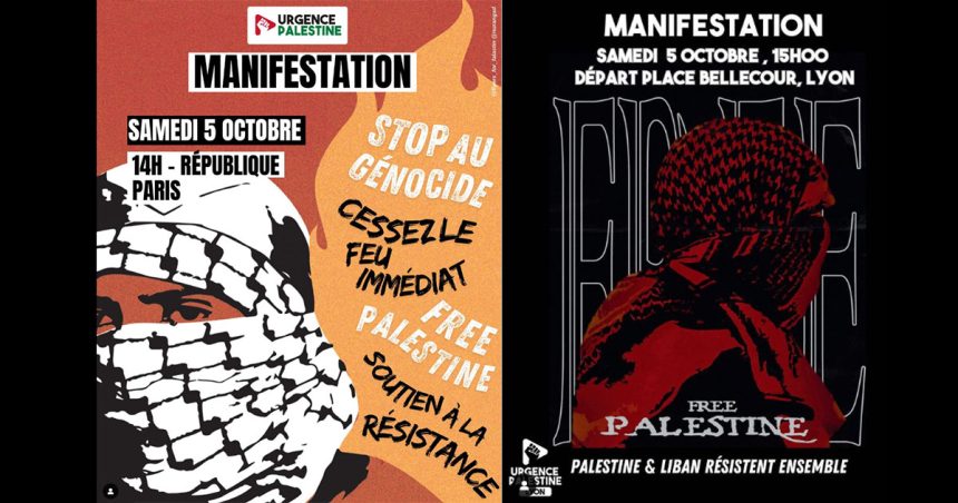 Manifestations à Paris et Lyon : Stop au génocide à Gaza !