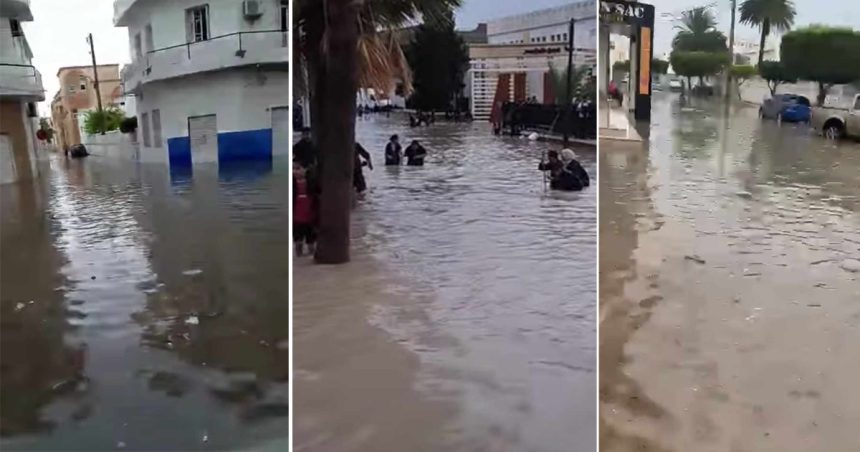Tunisie : Fortes précipitations et inondations à Monastir et Mahdia