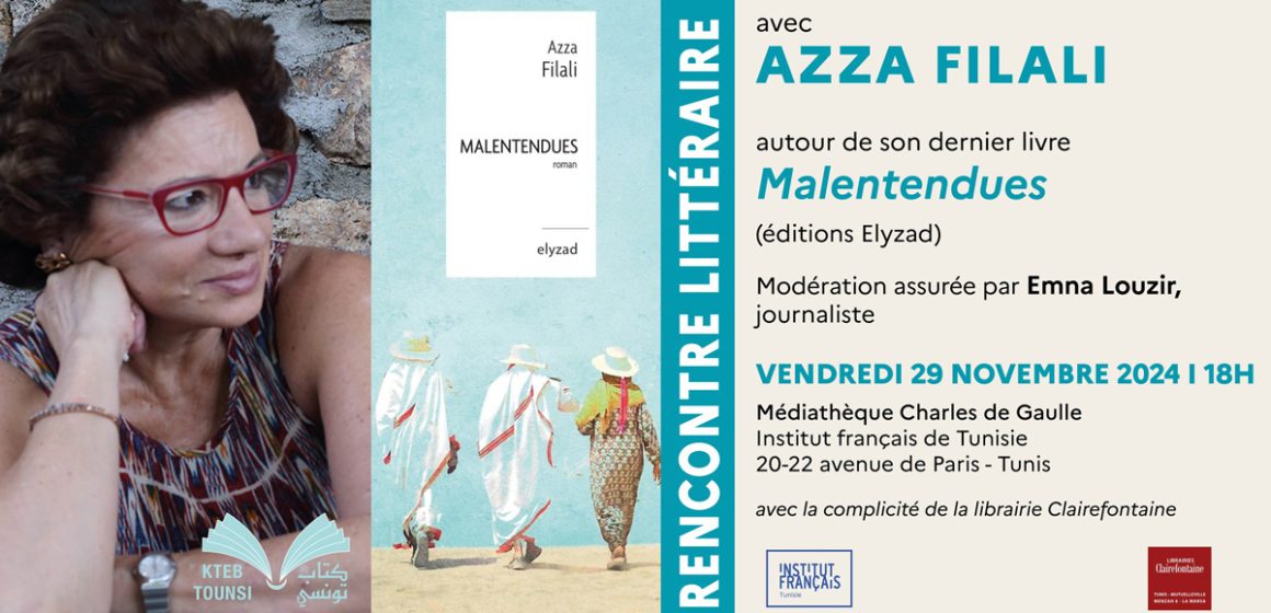 Rencontre-débat avec Azza Filali à l’IFT : Présentation de son roman « Malentendues »